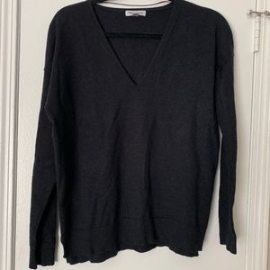 Black V-Neck Sweater